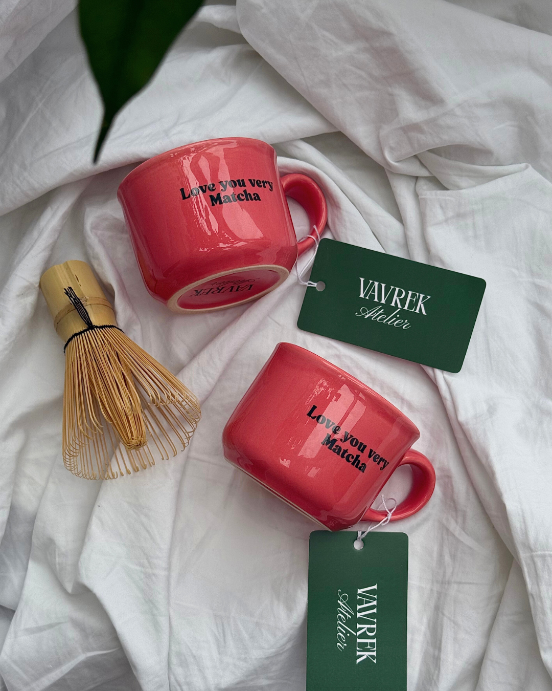 Růžový Matcha hrnek